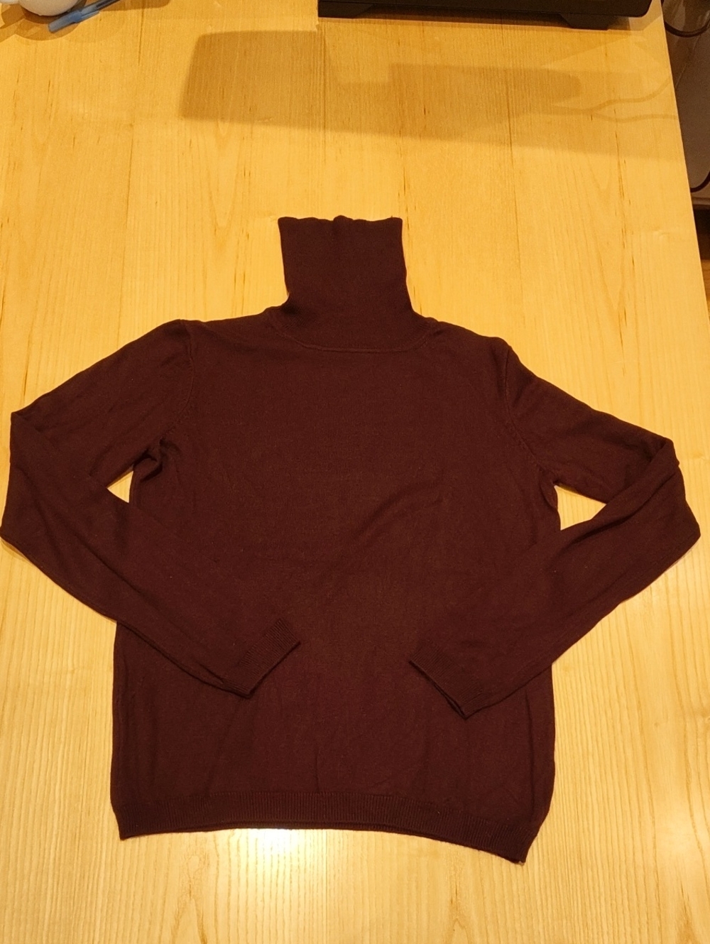 Women's Burgundy Turtleneck Sweater